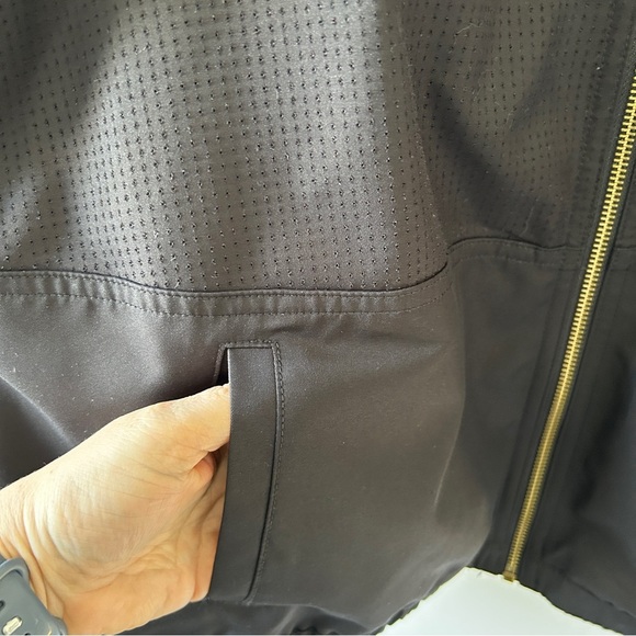 Women’s 16P Alia Spring Black Lightweight Zippered Jacket Bomber Style Pockets - Picture 7 of 13